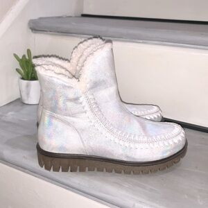 Azura by Spring Step Faux Fur Booties - Stippich Ice Size 7.5